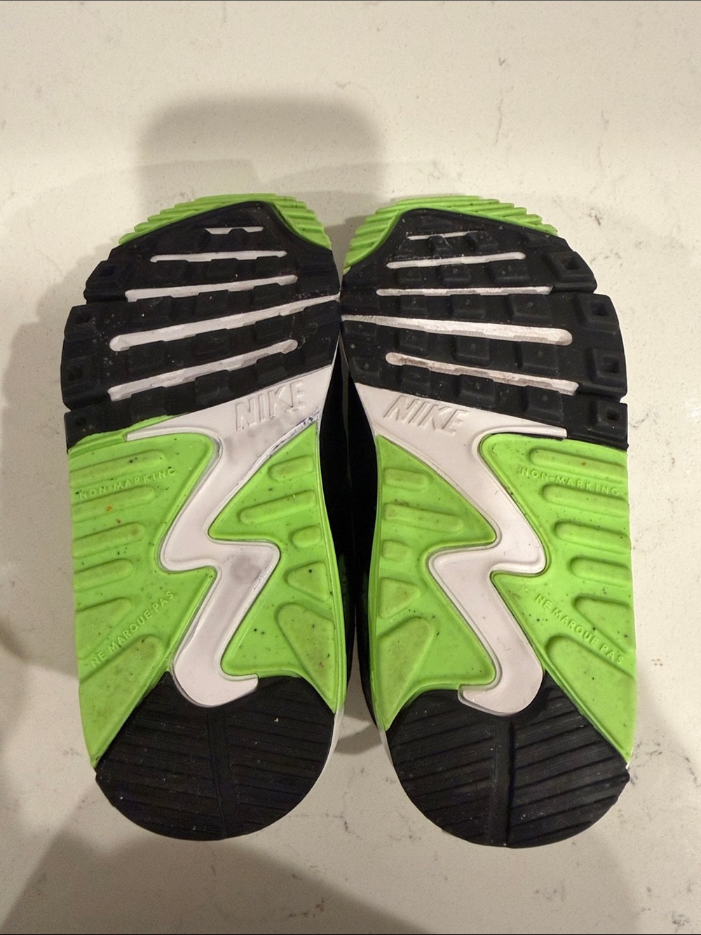 Nike Kids White, Black & Lime Green Air Max Style Sneakers - Picture 4 of 7